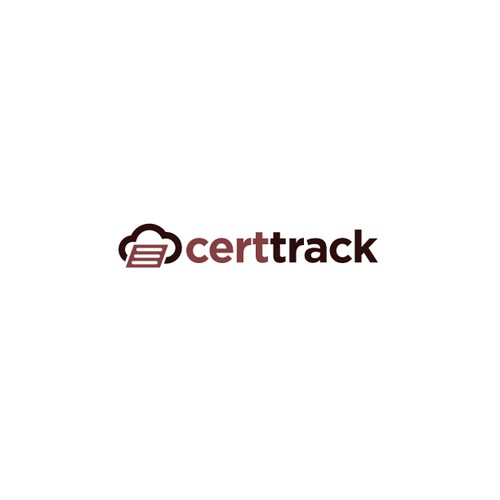 Cloud logo with the title 'Logo Design for CertTrack'