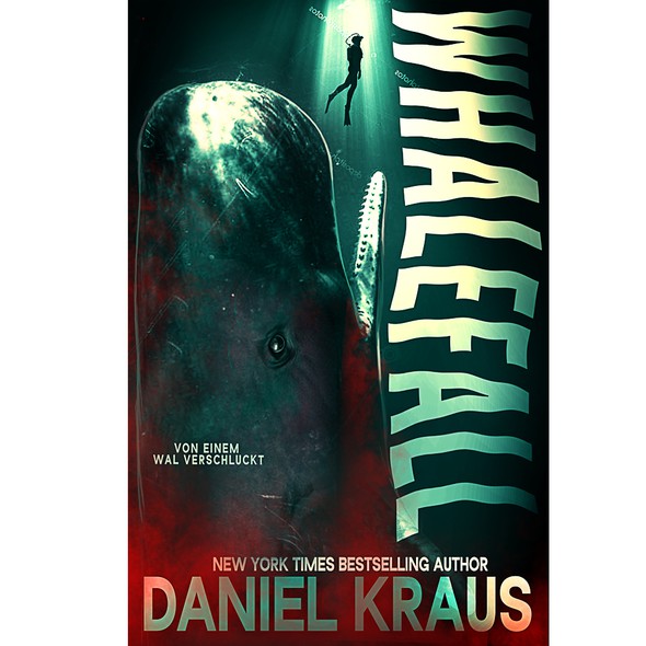 Suspense book cover with the title '"Whalefall" book concept by Biserka  Design'