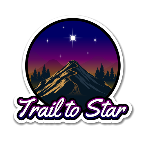 Trail logo with the title 'Illustration logo for a Trail club'