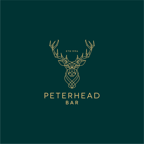 Two-color logo with the title 'Peterhead bar logo'