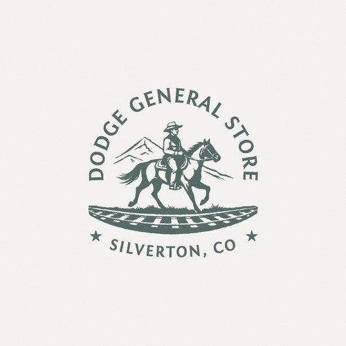 Magical logo with the title 'Mountain town store logo '