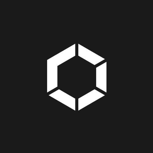 Hexagon brand with the title 'Rebills | Logo Design'