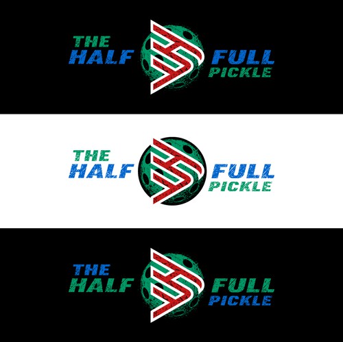 Pickle logo with the title 'pickleball tournament logo'