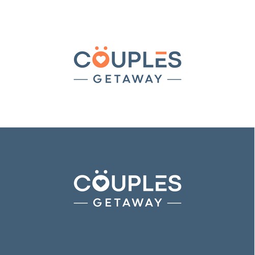 Marriage design with the title 'Couples Getaway Logo'