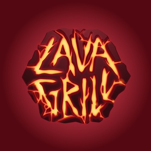 Fire brand with the title 'Tropical Island "Lava Grill" Logo'