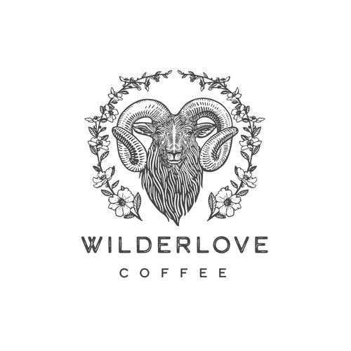 Ram logo with the title 'Wilderlove Coffee - Truck Logo'