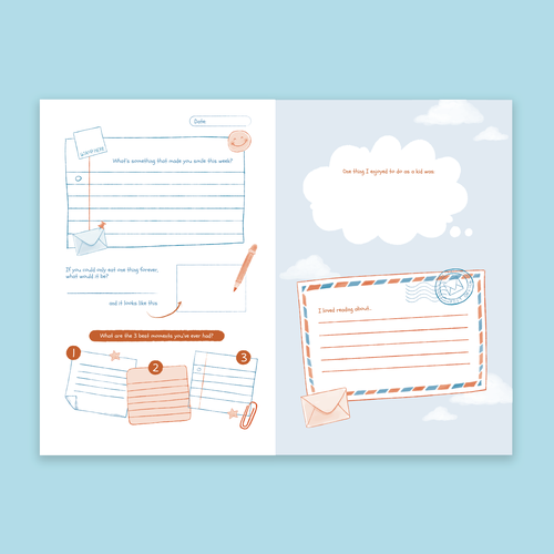 Editorial design with the title 'Editorial Design for Parent-Child Journal'