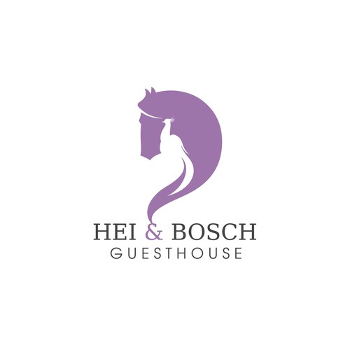 Guest house logo with the title 'Logo design for a B&B for nature and horse lovers'