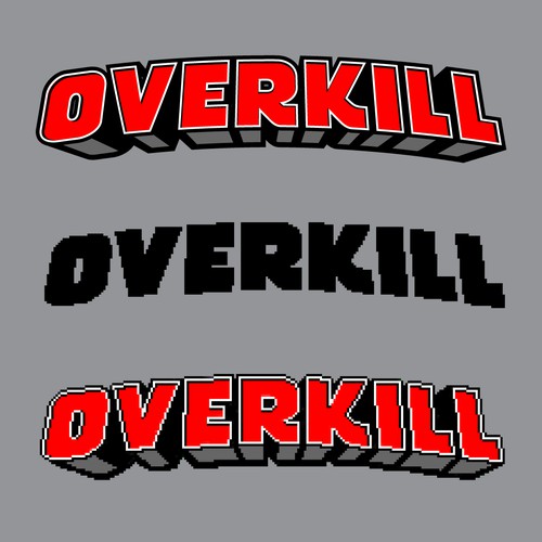 Gaming design with the title 'Logo design for Overkill'
