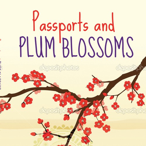 Comedy book cover with the title 'Passports and Plum Blossoms'
