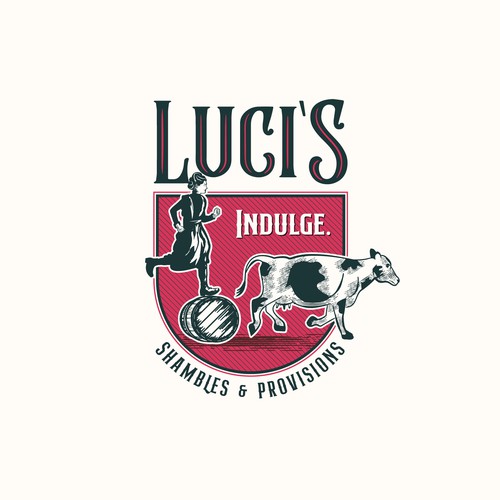 Funny logo with the title 'Luci’s Shambles & Provisions'