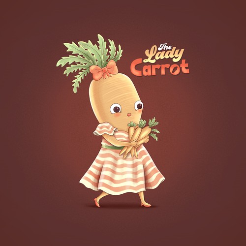 Cartoon brand with the title 'lady carrot'