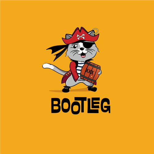 Pirate logo with the title 'pirate cat'