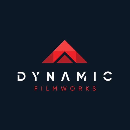 Symmetrical logo with the title 'Logo design for a a motion picture company'