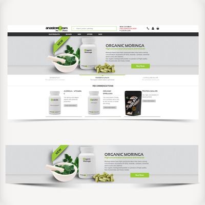 Homepage Visual for a Supplement Food Product