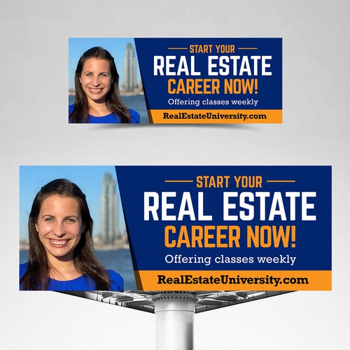 Career design with the title 'Start Your Real Estate Career Now!'