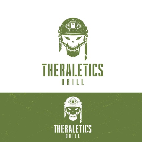 Gym brand with the title 'THERALETICS DRILL LOGO'