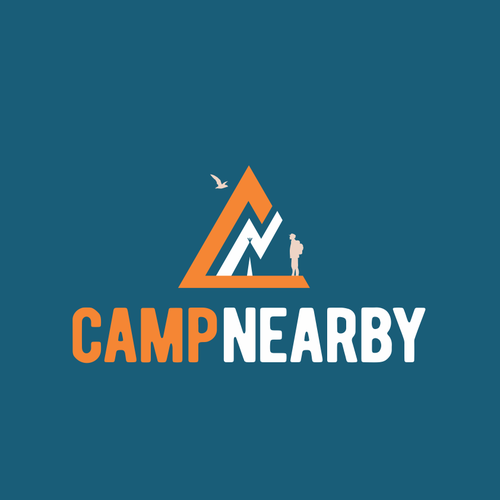 Camp design with the title 'Outdoor logo'