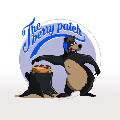 Pie design with the title 'mascot Bear concept for a restaurant'