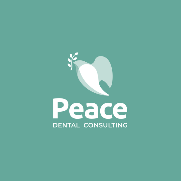 Teeth logo with the title 'Peace Dental Logo Design'