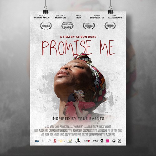 Drama design with the title 'Promise Me Poster'