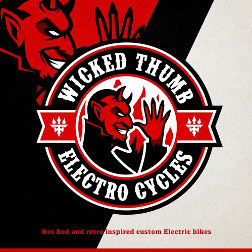 Hot rod logo with the title 'Wicked Thumb Ltd (logo)'