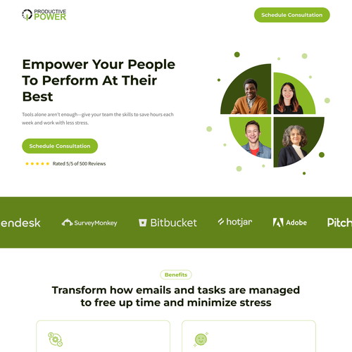 Course design with the title 'Course Landing Page'