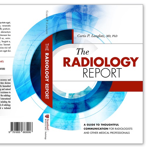 Medical book cover with the title 'Book cover from a guide to thoughtful communication for radiologists'
