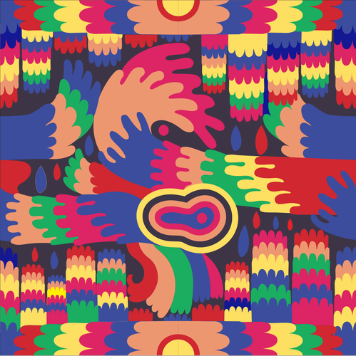 Urban art design with the title 'Abstract fabric design/pattern design'