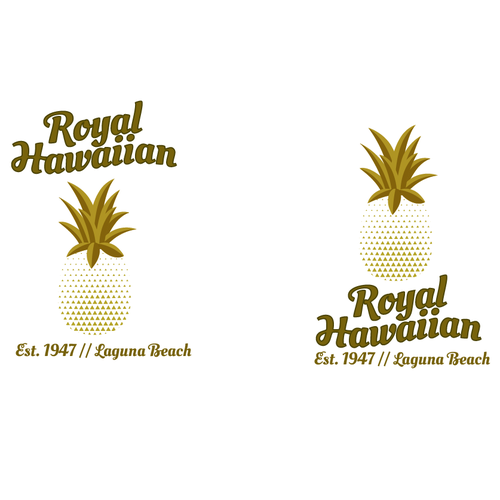 Pineapple brand with the title 'Retro golden logo with Modern twist.'