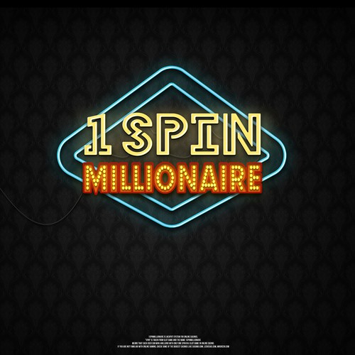 Casino design with the title '1Spin Millionaire '