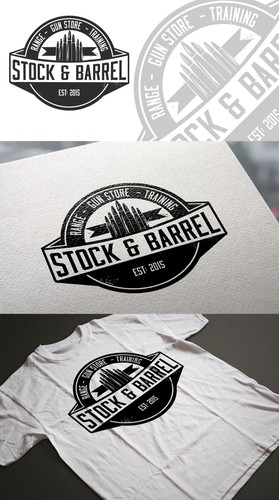 Retro brand with the title 'Logo for a gun store '