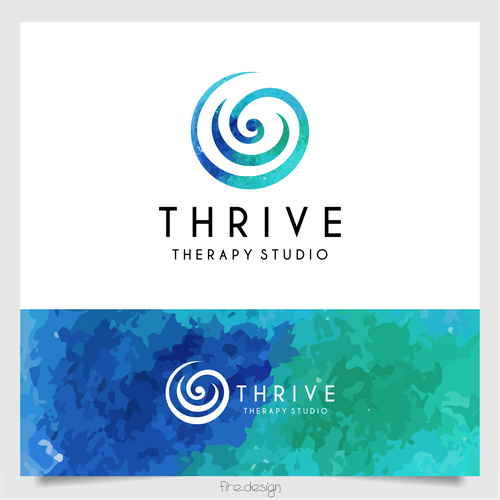 Studio brand with the title 'peaceful and calming logo for therapy studio'