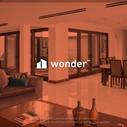 Interior decoration design with the title 'Create a simple and breathtaking CI for "wonder"'