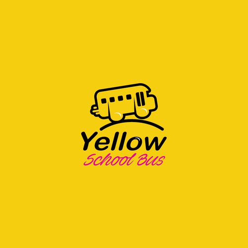 Bus logo with the title 'yellow school bus'