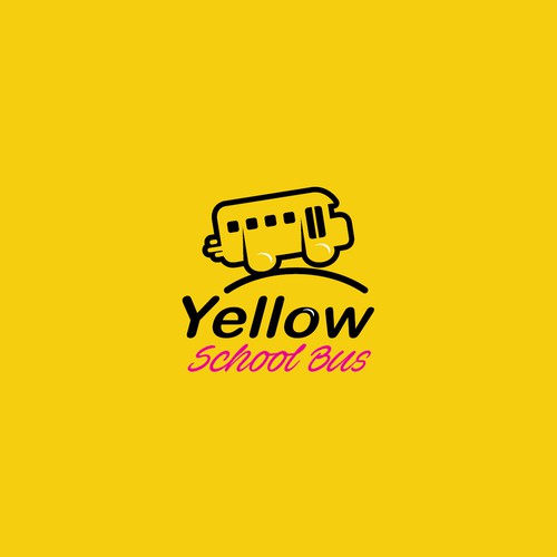 Bus design with the title 'yellow school bus'