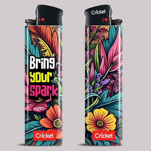 Marketing illustration with the title 'Cricket Lighters'