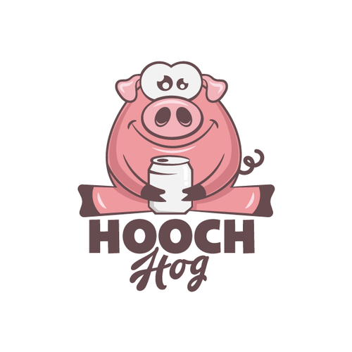 Pig logo with the title 'Hooch Hog'
