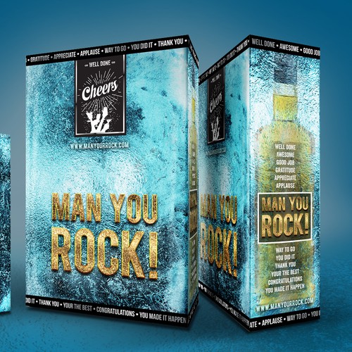 Ice design with the title 'liquor box set gift packaging'