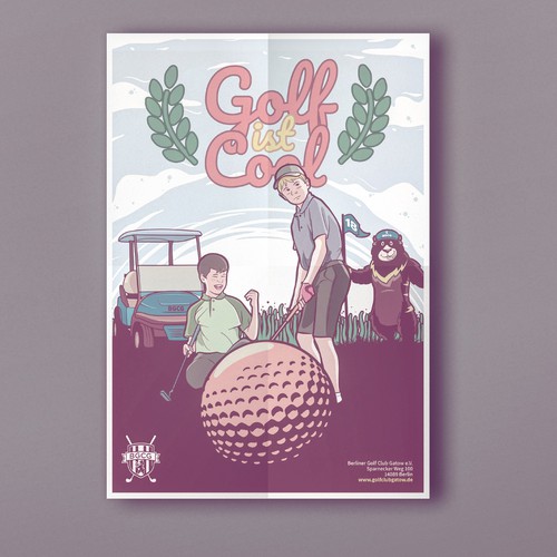 Golf design with the title 'Poster Concept for Kids Golf Course'
