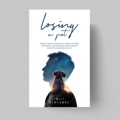 Dog book cover with the title 'Losing Pet book cover'