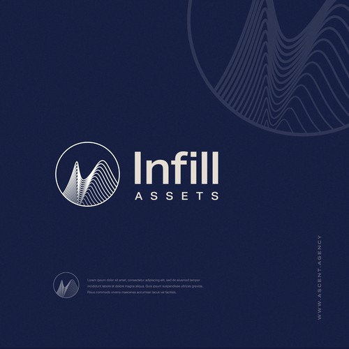 Abstract wave logo with the title 'Infill Assets Logo'