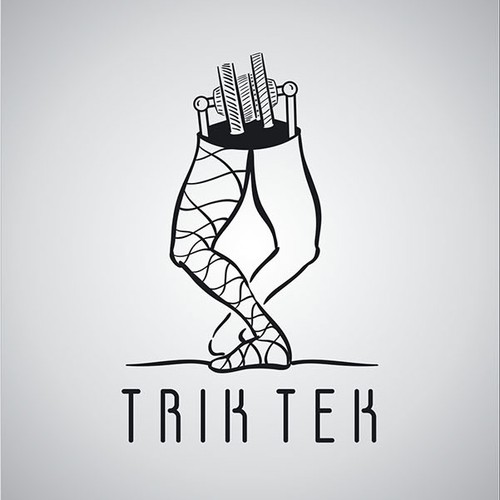 Mechanical logo with the title 'Logo concept for a firm who makes props and nice robots for art shows and advertising. They are engineers with art background.'