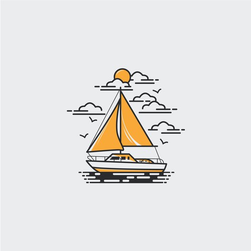 Hand Drawn Sailboat T-shirt Design Vector Download