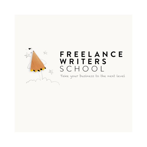 Writer logo with the title 'Freelance Writers School'