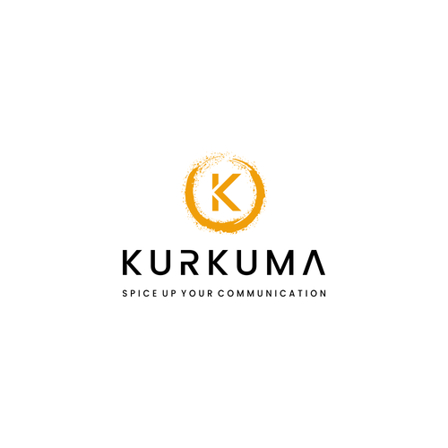 Communication logo with the title 'Kurkuma Logo Design'