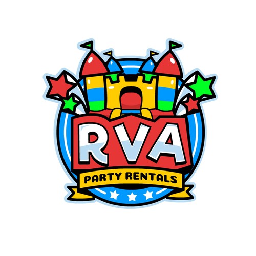 Flash logo with the title 'Bold and Fun Logo party rental service.'