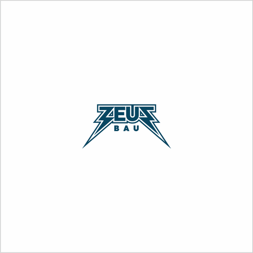 Lightning bolt design with the title 'logo for a construction company called ZEUS'