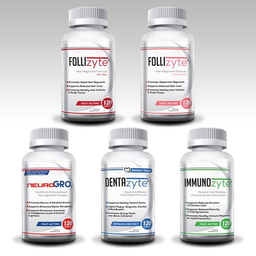 Supplement label with the title 'Pharmaceutical Supplements Line'