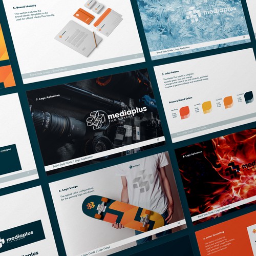 Media brand with the title 'Media Plus Brand Book'